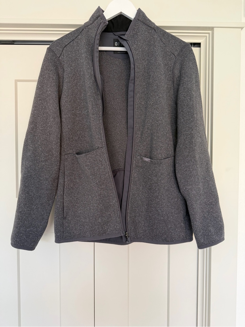 FIGS On-Shift Fleece Jacket Gray
